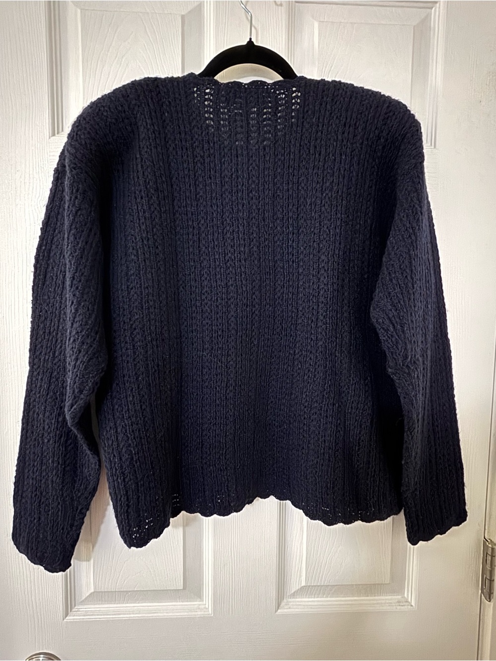 Robert Scott Ltd Wool Patchwork Cardigan – Vintage Hong Kong – Button Front - Picture 4 of 6
